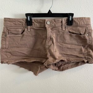 Paige denim tan cutoff shorts